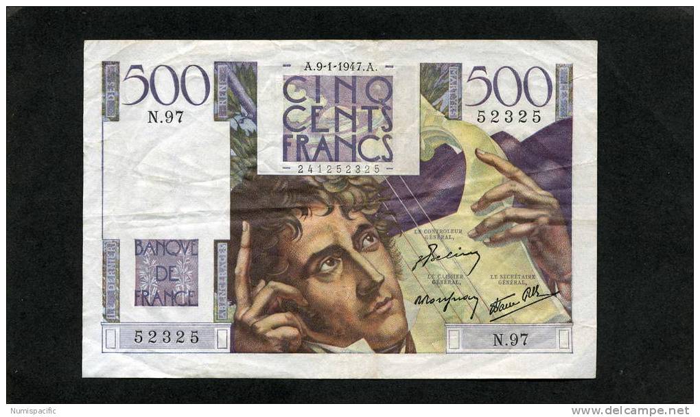 500 Francs Chateaubriand Type 1945 Daté Du 09/01/1947 Fay34/7 Date Rare !! - 500 F 1945-1953 ''Chateaubriand''