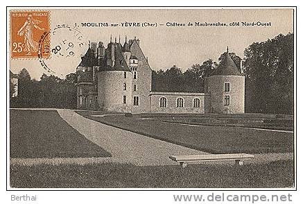 18 MOULINS SUR YEVRE - Chateau De Maubranches, Cote Nord-Ouest - Autres & Non Classés