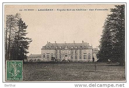 18 LIGNIERES - Facade Sud Du Chateau - Vue D Ensemble - Autres & Non Classés