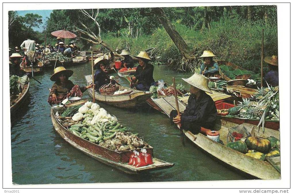 Asie. Thailande. Damnersaduak. Le Marché Flottant Rajburi - Thaïlande