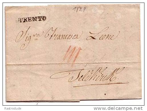 1828 - VORPHILA - TRIENT # 1573c ( TRENTO ) - TIROL - ...-1850 Prefilatelia