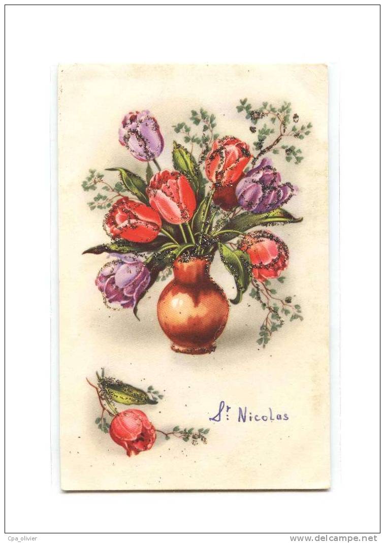 TH Fetes, St Nicolas, Tulipes, Tulipe, Ed Coloprint 3377, 193? - Autres & Non Classés