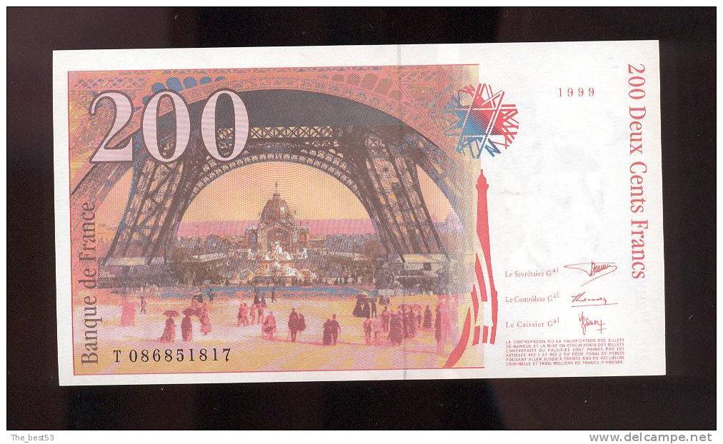 200 Francs  Eiffel  1999 - 200 F 1995-1999 ''Eiffel''