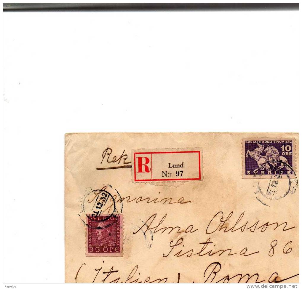 1932  RACC. LUND CON IL N  216+224 - Briefe U. Dokumente