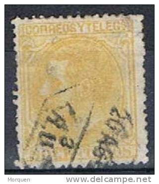 España Alfonso XII, 50 Cts Amarillo, Núm 206a - Used Stamps