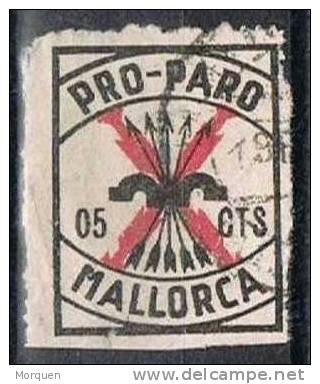 Pro Paro MALLORCA 5 Cts, Guerra Civil º - Spanish Civil War Labels