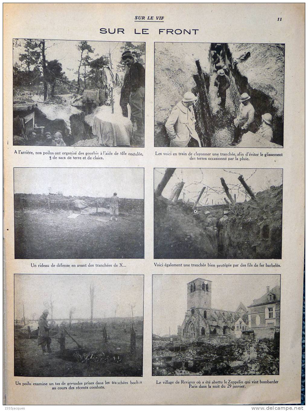 SUR LE VIF N° 72 / 25-03-1916 ARMÉE SUISSE FRONT D'ALSACE CUIRASSÉ CANVALLIS REVIGNY GÉNÉRAL HUMBERT - War 1914-18