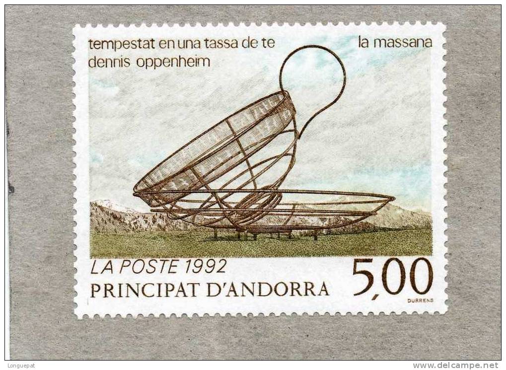 ANDORRE Fr : Oeuvre De DENNIS OPPENHEIM : Tempête Dans Une Tasse De Thé - Unused Stamps