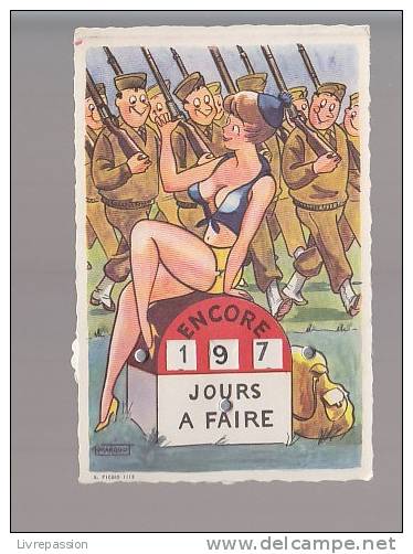 Cpa , Militaria , " Encore.....jours à Faire , Illustrateur Marquo ,  Non  Voyagé - Cartoline Con Meccanismi