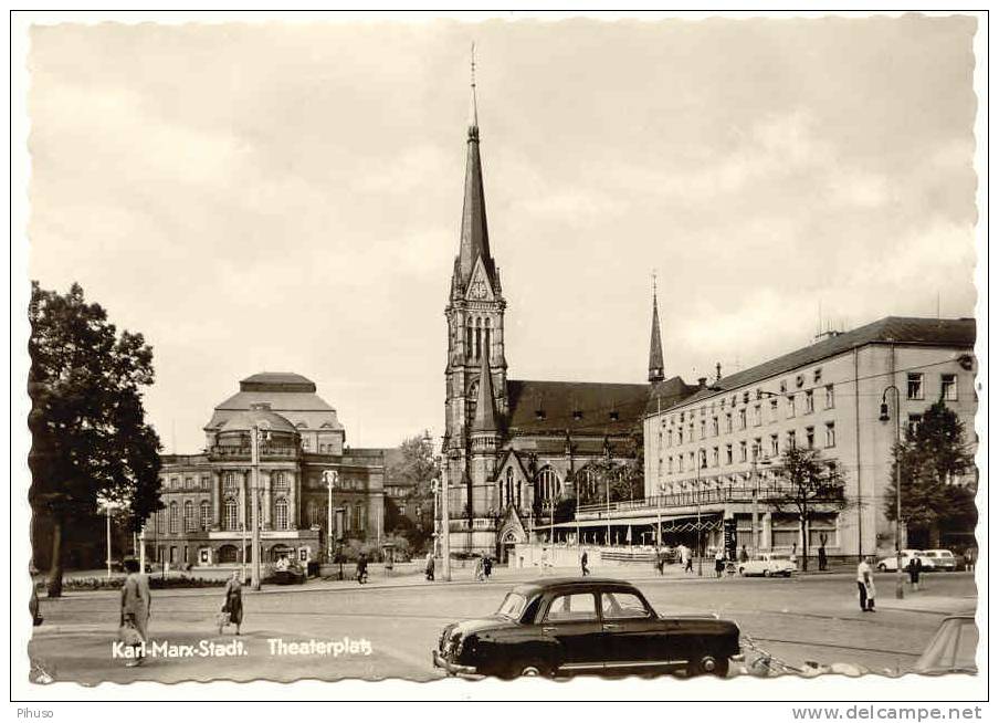 D24   CHEMNITZ/KARL-MARX-STADT : Theaterplatz - Chemnitz (Karl-Marx-Stadt 1953-1990)