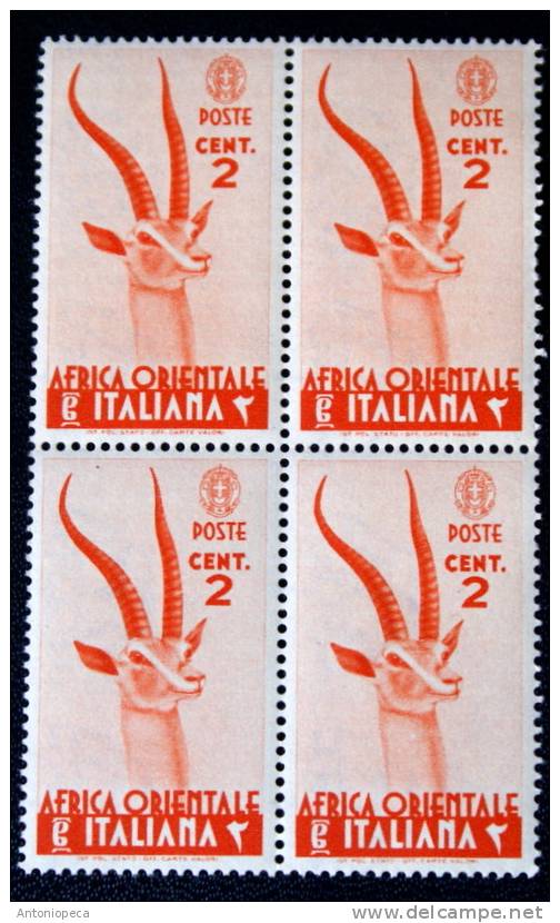 ITALY -AFRICA ORIENTALE ITALIANA 1938 - SPLENDID BLOCKS MNH - Vaglia Postale