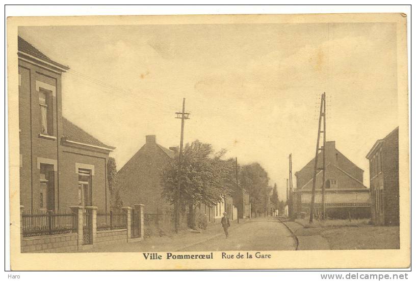 VILLE POMMEROEUL - Rue De La Gare (482)hou - Bernissart