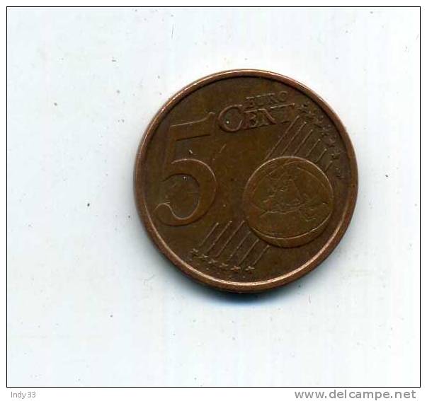 - ITALIE . EURO . 5 C. 2002 - Italia