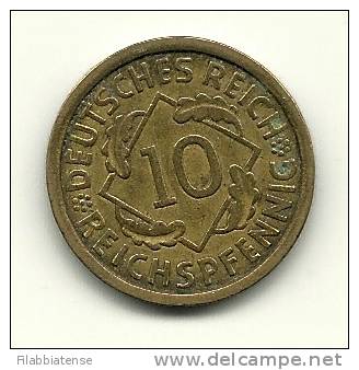 1931 - Germania 10 ReichsPfenning A ---- - 10 Renten- & 10 Reichspfennig