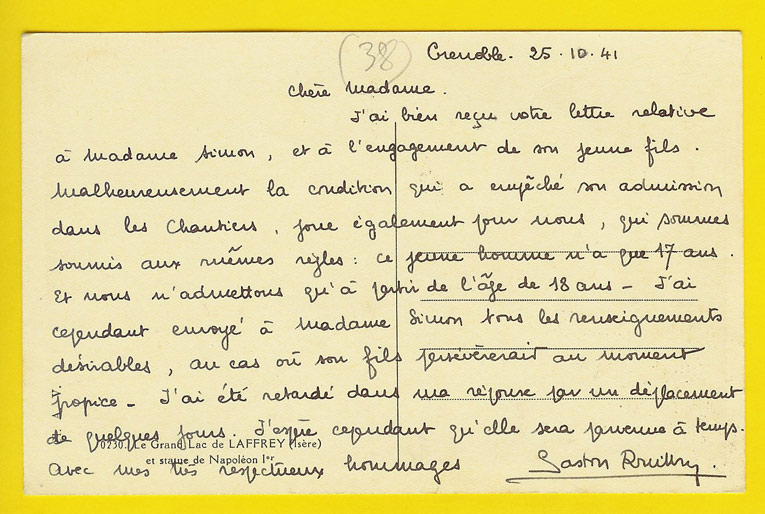 LE GRAND LAC DE LAFFREY & STATUE DE L EMPEREUR NAPOLEON BONAPARTE - LAFFREY Dép 38 ISERE   Y40 - Laffrey