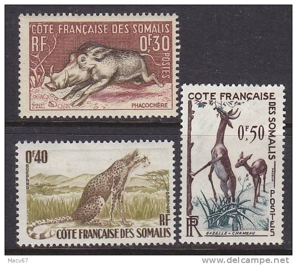 French Somali Coast  271-3    *  FAUNA  WILDLIFE - Unused Stamps