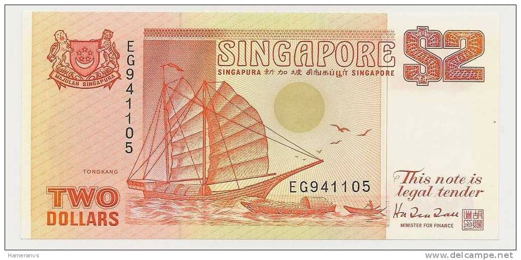 Singapore 2 Dollari 1990 UNC - P.27 - Singapore