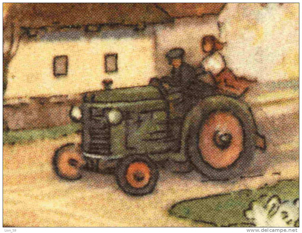 TRACTOR CYCLING LAMB - VILLAGE CZECH By MALOVAL MATAS Pc 23486 - Tractors