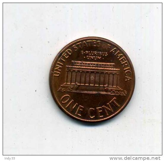 - ETATS-UNIS . 1 C. 1993 - 1959-…: Lincoln, Memorial Reverse