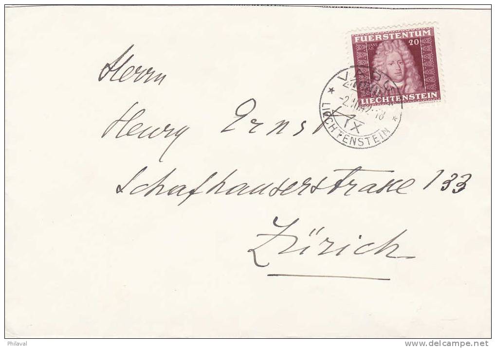 Liechtenstein 1941 : No 162 Sur Lettre - Covers & Documents