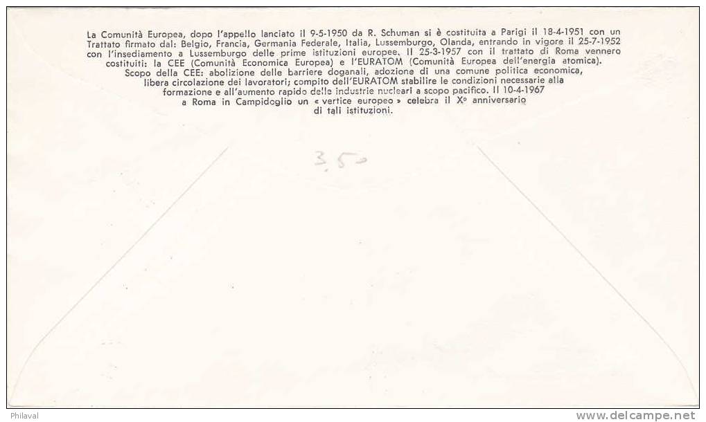 SAN MARINO : Affranchissement Sur Lettre EUROPA Oblitérée Le 5.5.1967 - Autres & Non Classés