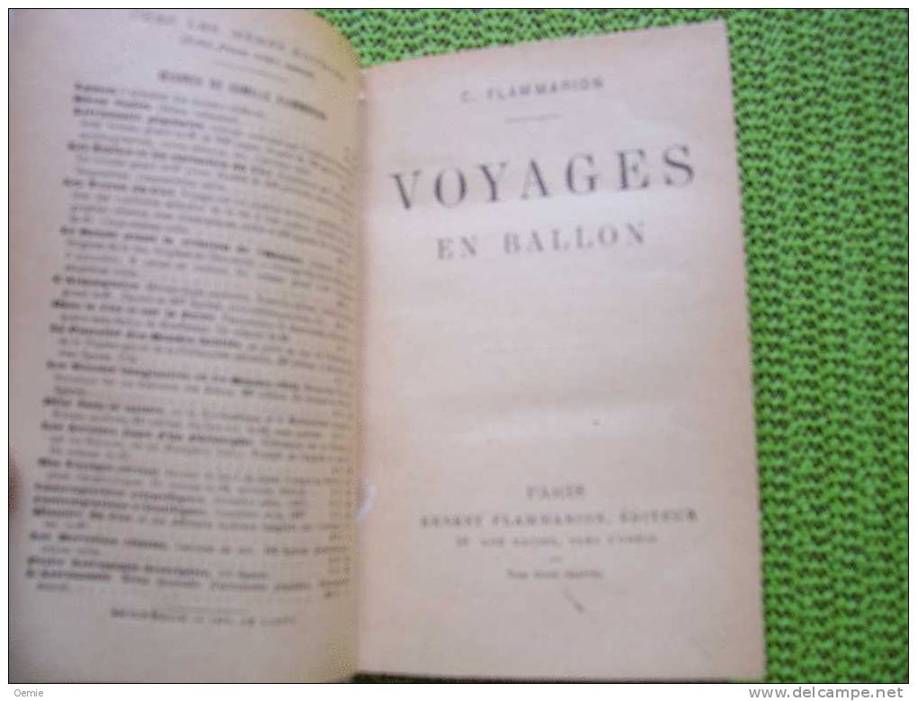 VOYAGES EN BALLON  PAR CAMILLE  FLAMMARION - AeroAirplanes