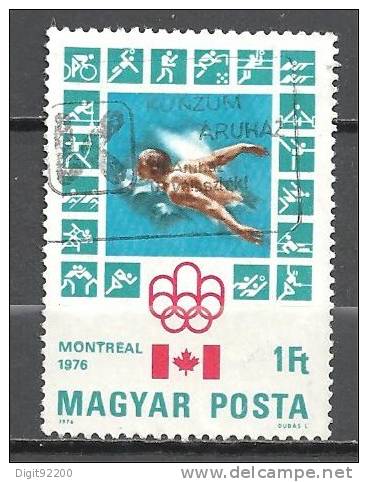 1 W Valeur Oblitérée,used - MAGYAR - HONGRIE - * 1976 - N° 1247-18 - Zomer 1976: Montreal