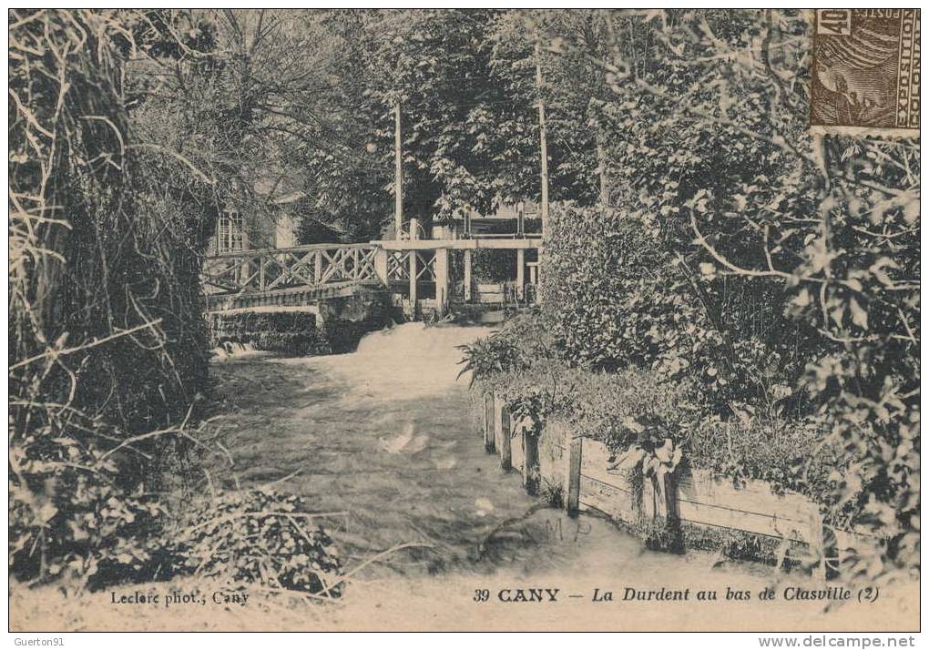 CPA (76)   CANY   La Durdent Au Bas De Clasville - Cany Barville