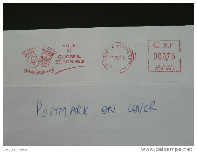 Armoiries Coat Of Arm Corbeil Essonne - EMA Sur Lettre - Slogan Meter On Cover - Enveloppes