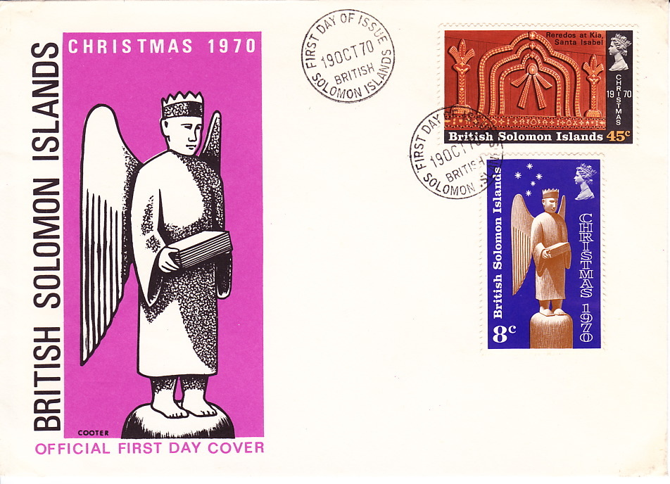 1970  Christmas Issue Sc 212-3 - Isole Salomone (...-1978)