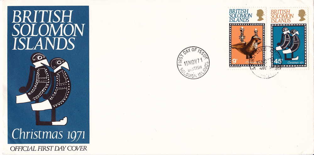 1971  Christmas Issue  Sc 226-7  FDC - Salomonen (...-1978)