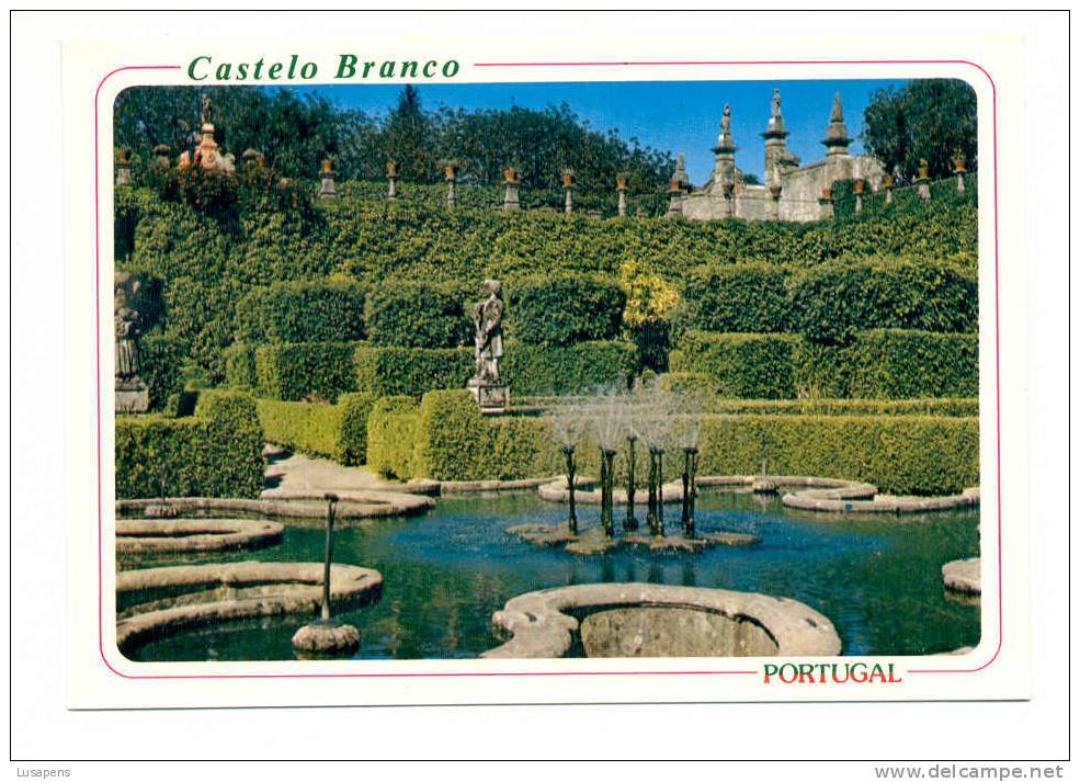 Portugal Cor 6084 – CASTELO BRANCO - LAGO E ASPECTO DO JARDIM DO PAÇO EPISCOPAL - Castelo Branco