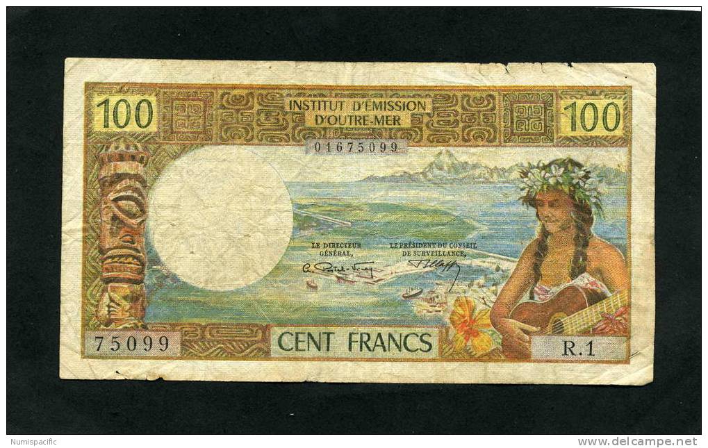 Rare Billet De 100 Francs Type 1968 De Nouvelle Caledonie Alphabet R.1 Sans La Mention " Republique Francaise - Nouvelle-Calédonie 1873-1985