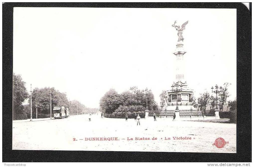 CPA 59 NORD DUNKERQUE No.2  LA STATUE DE LA VICTOIRE TRAM WAR MEMORIAL - Dunkerque