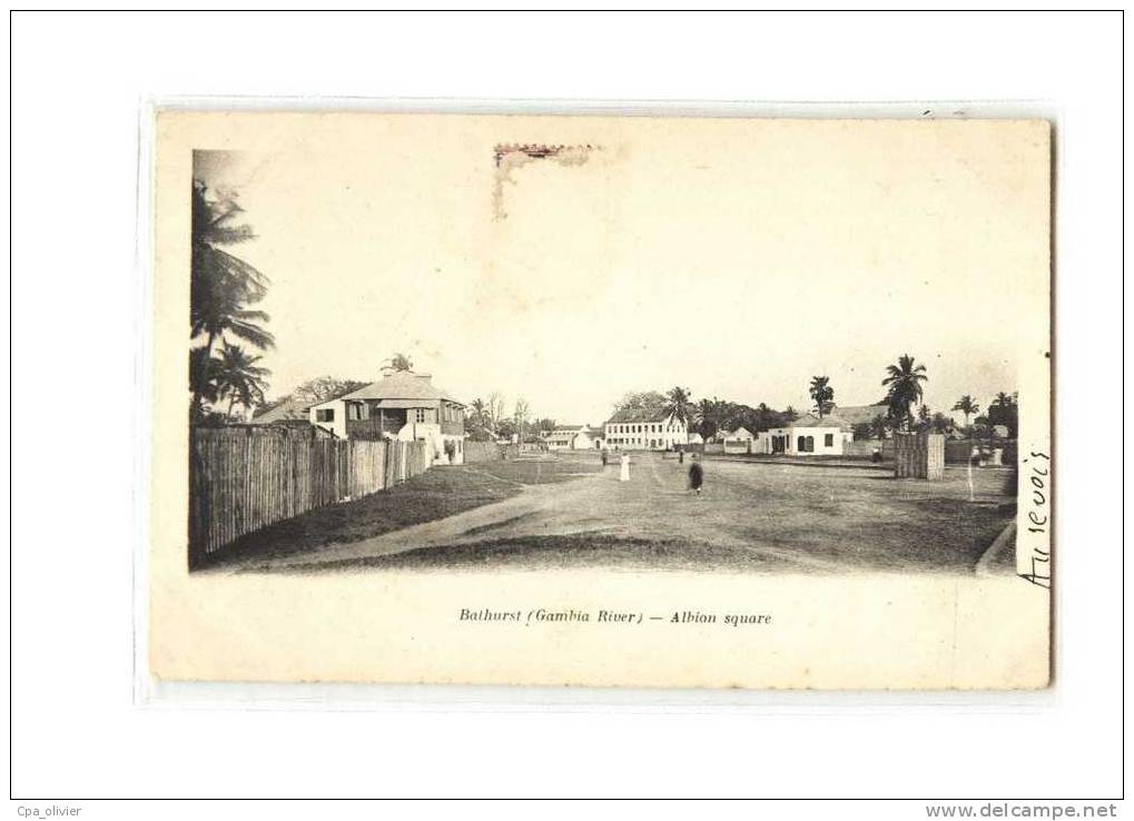 GAMBIE River Gambia, Bathurst, Albion Square, Ed ?, 190?, Dos 1900 - Gambia