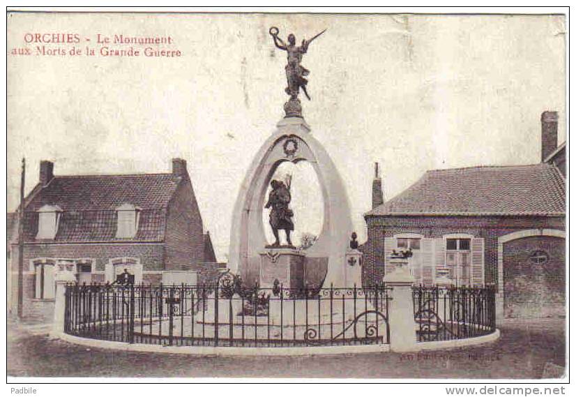 Carte Postale 59. Orchies  Le Monument Aux Morts De La Grande Guerre Trés Beau Plan - Orchies