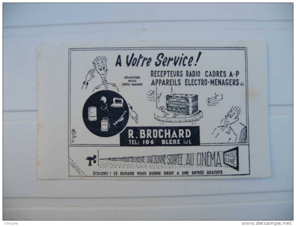 BUVARD / BLERE / R BROCARD RECEPTEURS RADIO ET APPAREILS ELECTRO MENAGERS - Electricité & Gaz