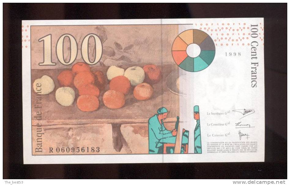 100 Francs  Césanne  1998 - 100 F 1997-1998 ''Cézanne''