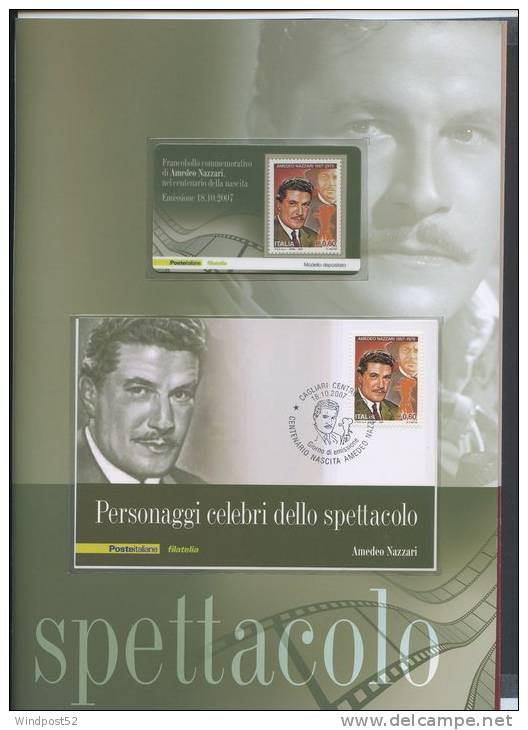 ITALIA - FOLDER 2007 - ITALIA PERSONAGGI CELEBRI DELLO SPETTACOLO B.GIGLI - M.CALLAS - A.NAZZARI - Singers