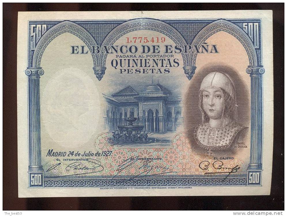Banque D'Espagne    500 Pesetas - Other & Unclassified