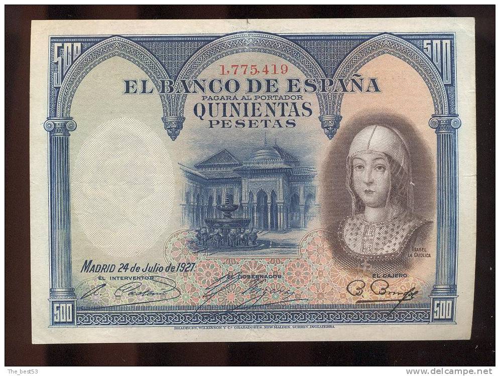 Banque D'Espagne    500 Pesetas - Autres & Non Classés