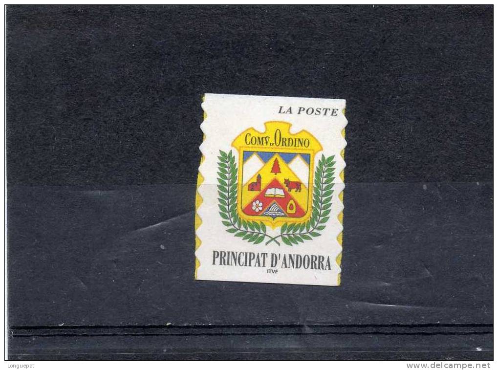 ANDORRE : "Comù D´Ordino", Série Courante - Unused Stamps