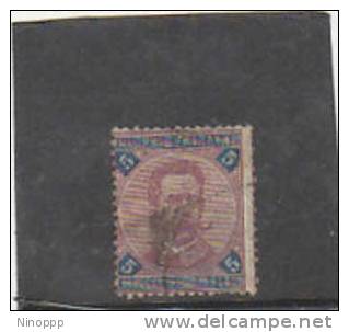 Italy-1891 5 Lire Blue & Rose Used - Collections