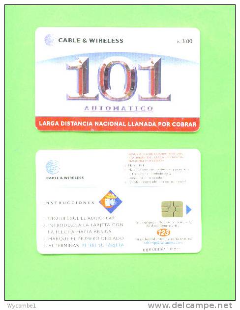 PANAMA - Chip Phonecard/101 Bs3 (Average Condition With Minor Wear/Abrasions) - Panama