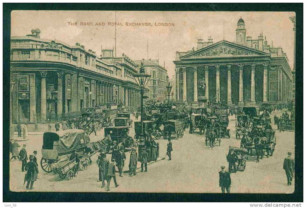 LONDON - THE BANK AND ROYAL EXCHANGE - Great Britain Grande-Bretagne Grossbritannien Gran Bretagna 66024 - Banks