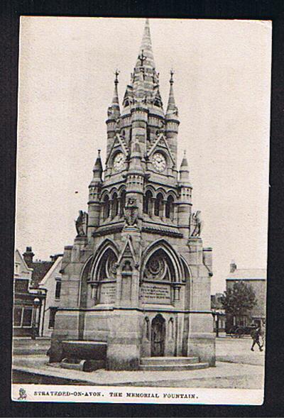 RB 603 - Raphael Tuck Postcard - The Memorial Fountain Stratford-on-Avon Warwickshire - Stratford Upon Avon