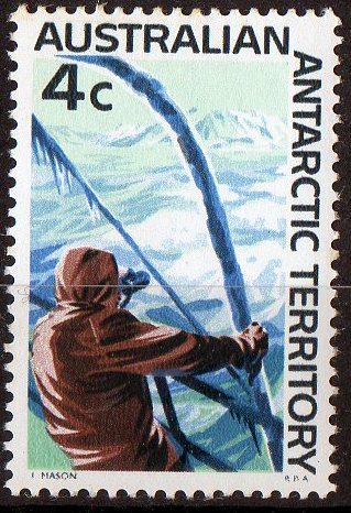 Australian Antarctic 1966 4c Ship, Sailor & Iceberg MNH - Neufs