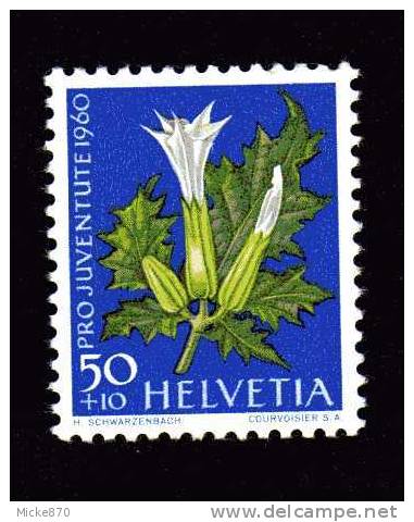 Suisse N°672 Neuf* Fleur Pomme épineuse - Unused Stamps