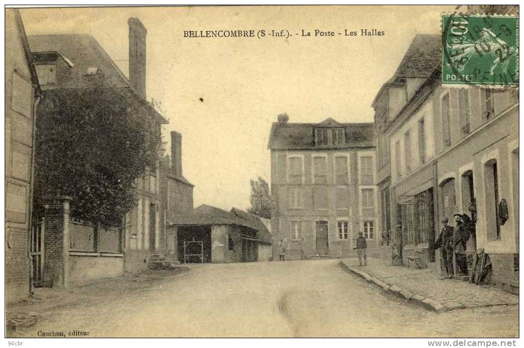 CPA (76);  BELLENCOMBRE La Poste Les Halles - Bellencombre