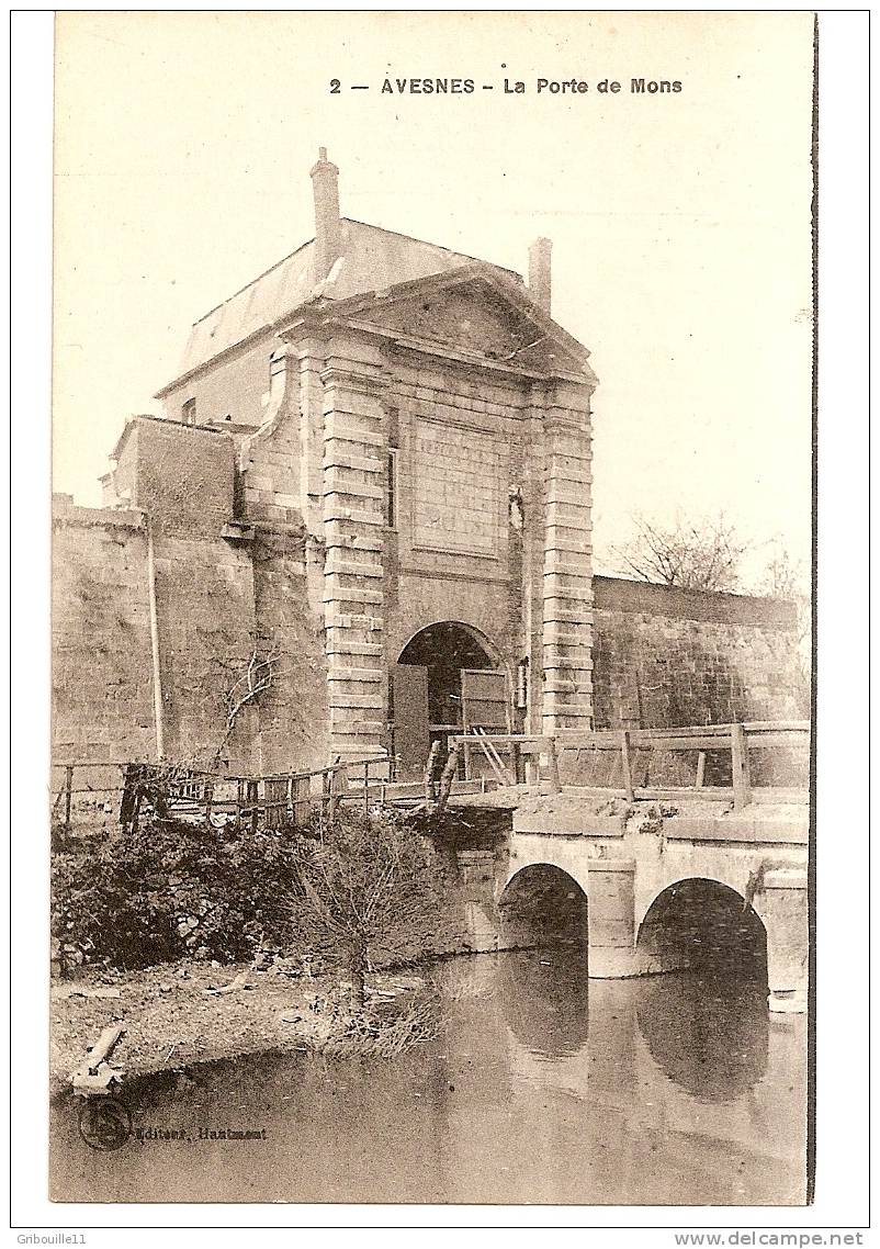 AVESNES SUR HELPE  -   * LA PORTE DE MONS *   -   Editeur : HAUTMONT    N° 2 - Avesnes Sur Helpe